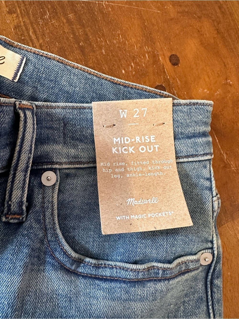 Madewell Kick-Out Mid-Rise Jeans in Light Blue Denim